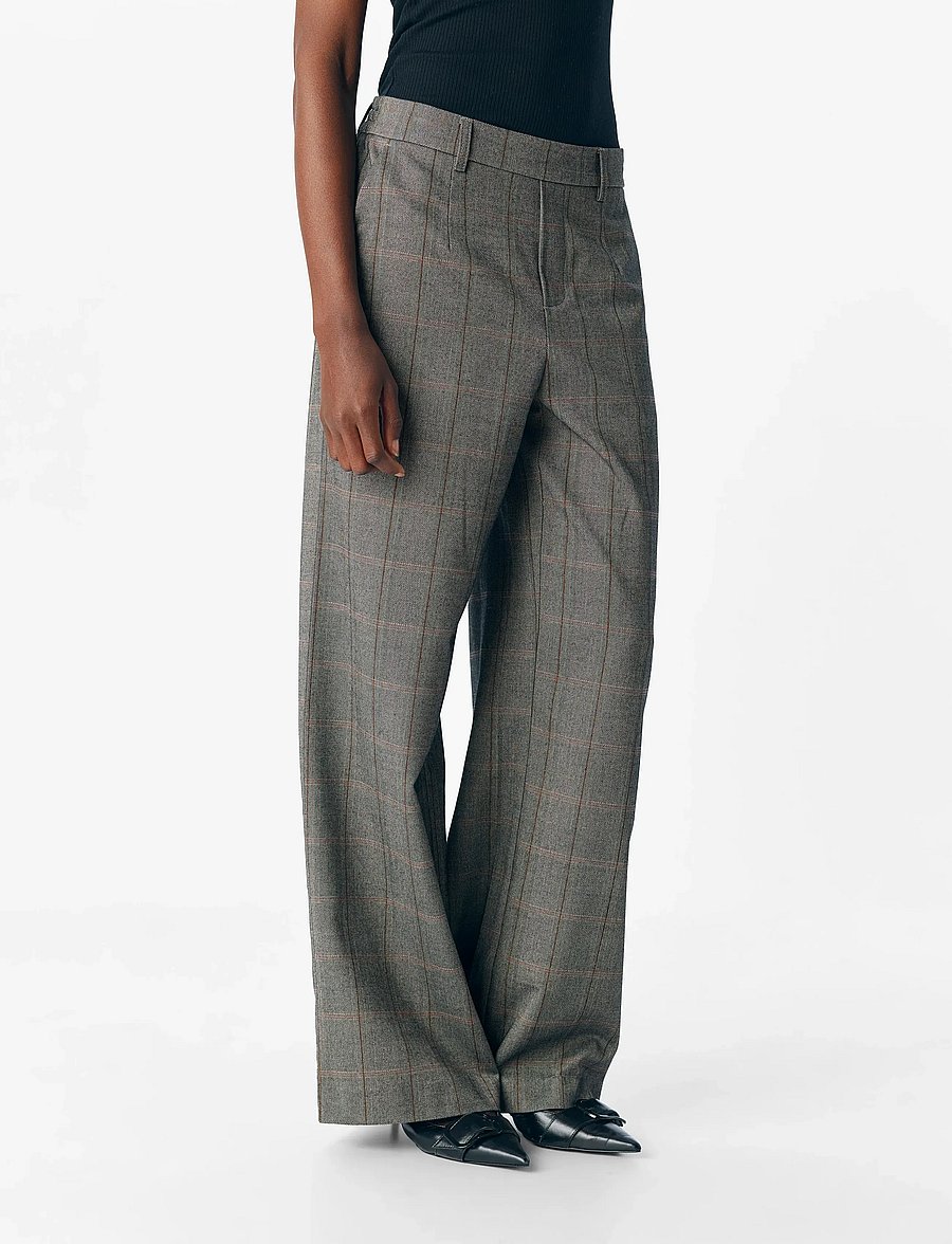 Object - OBJLISA WIDE PANT AOP NOOS - hosen mit weitem bein - black - 4