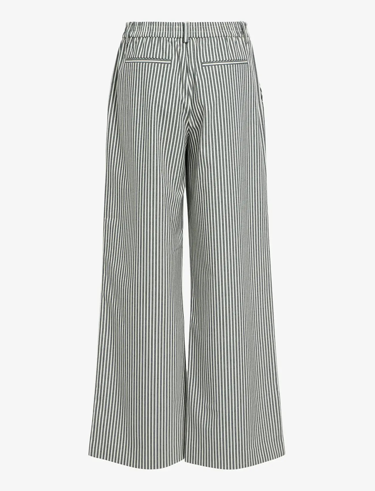 Object - OBJLISA WIDE PANT AOP NOOS - bukser med brede ben - cloud dancer - 2