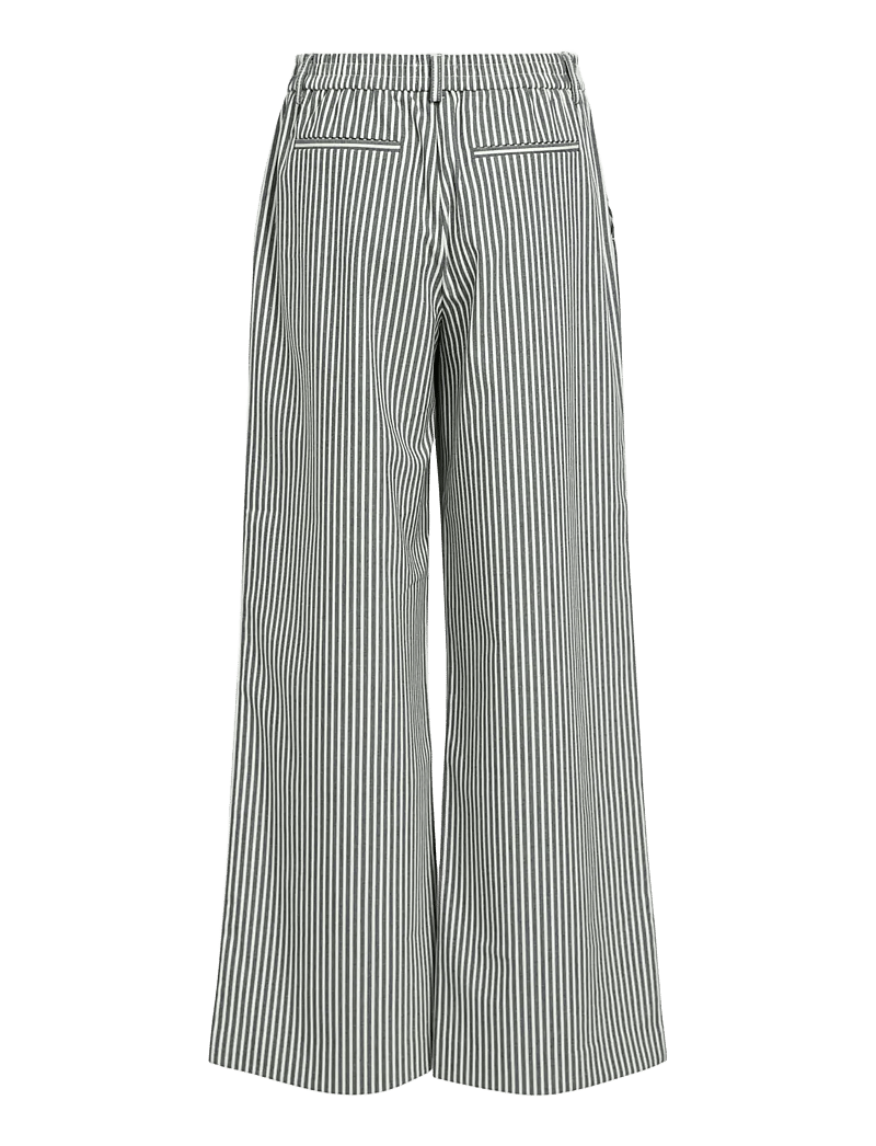 Object - OBJLISA WIDE PANT AOP NOOS - hosen mit weitem bein - cloud dancer - 2