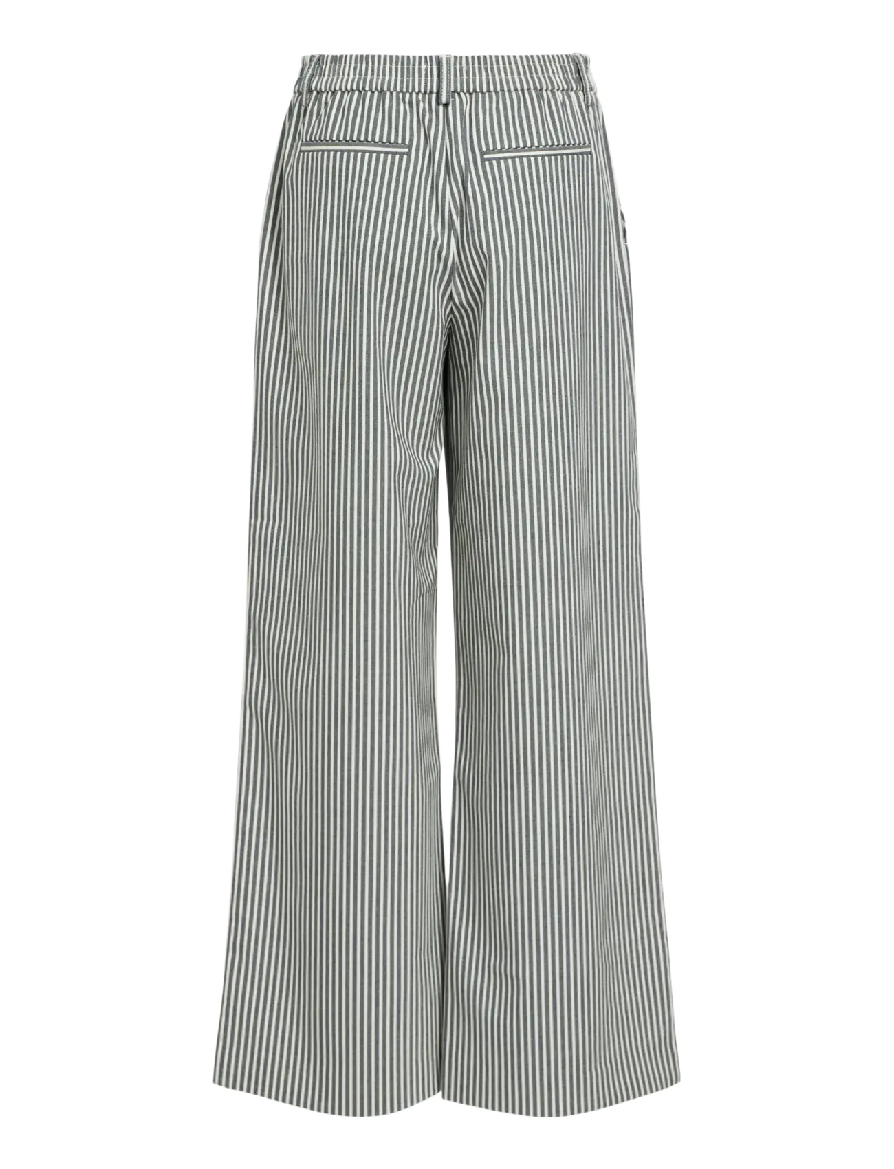 Object - OBJLISA WIDE PANT AOP NOOS - wide leg trousers - cloud dancer - 2