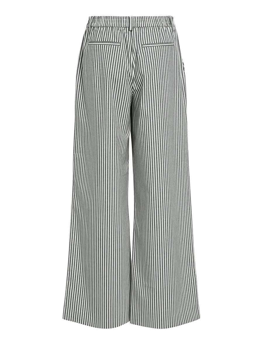 Object - OBJLISA WIDE PANT AOP NOOS - hosen mit weitem bein - cloud dancer - 2
