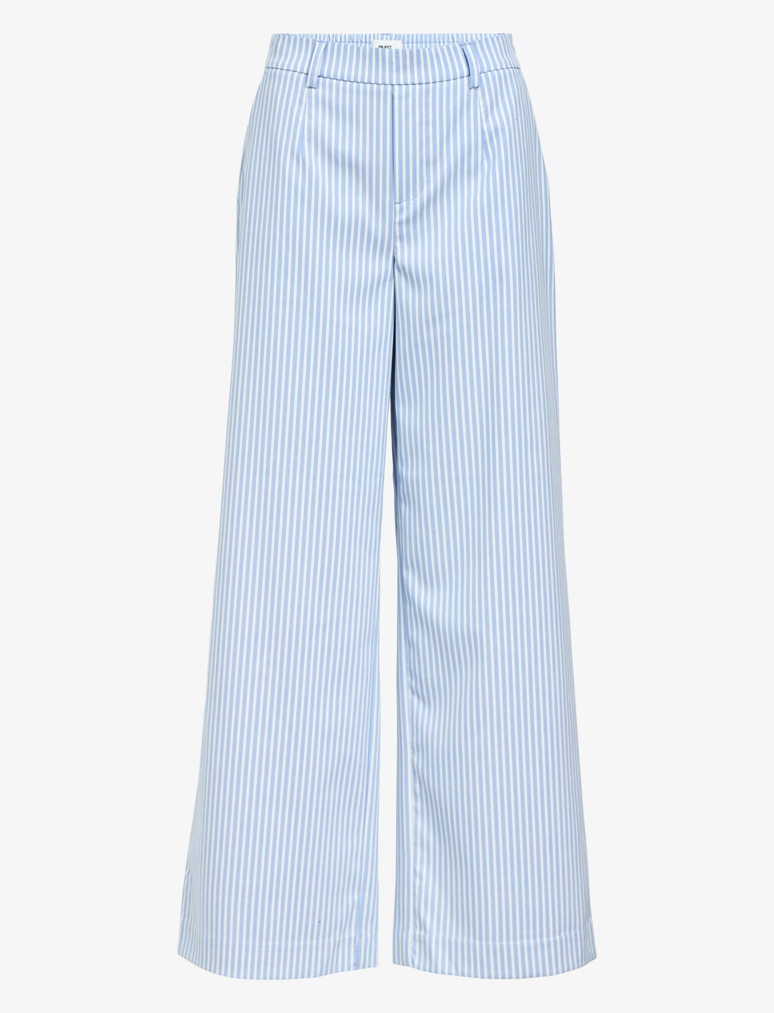 Object OBJLISA WIDE PANT AOP NOOS - Byxor - CLOUD DANCER / blue