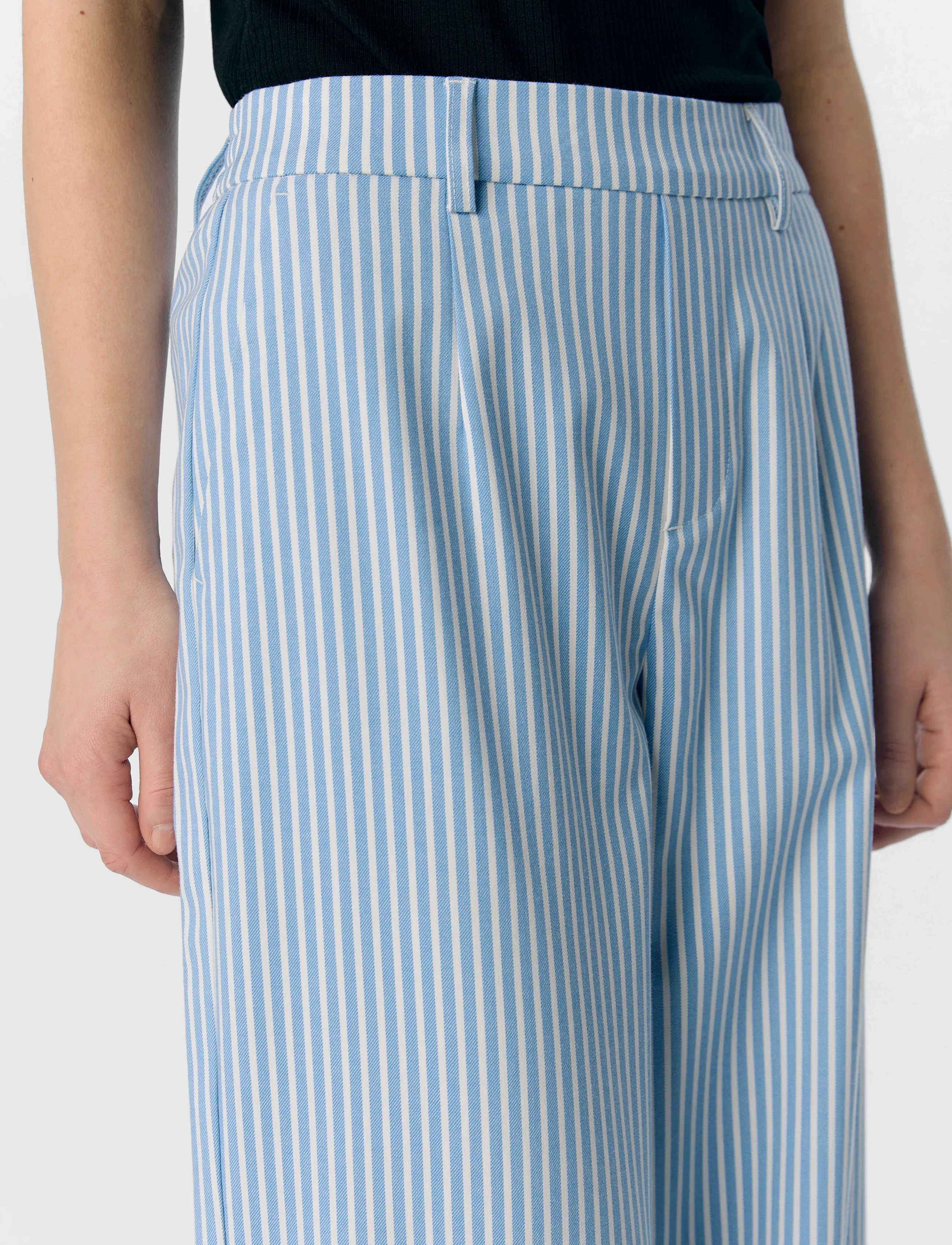 Object - OBJLISA WIDE PANT AOP NOOS - vida byxor - cloud dancer - 5