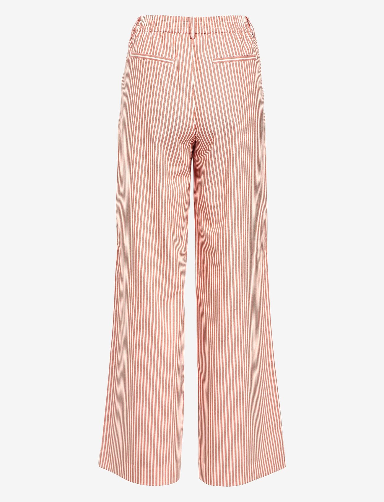 Object - OBJLISA WIDE PANT AOP NOOS - vida byxor - cloud dancer - 1