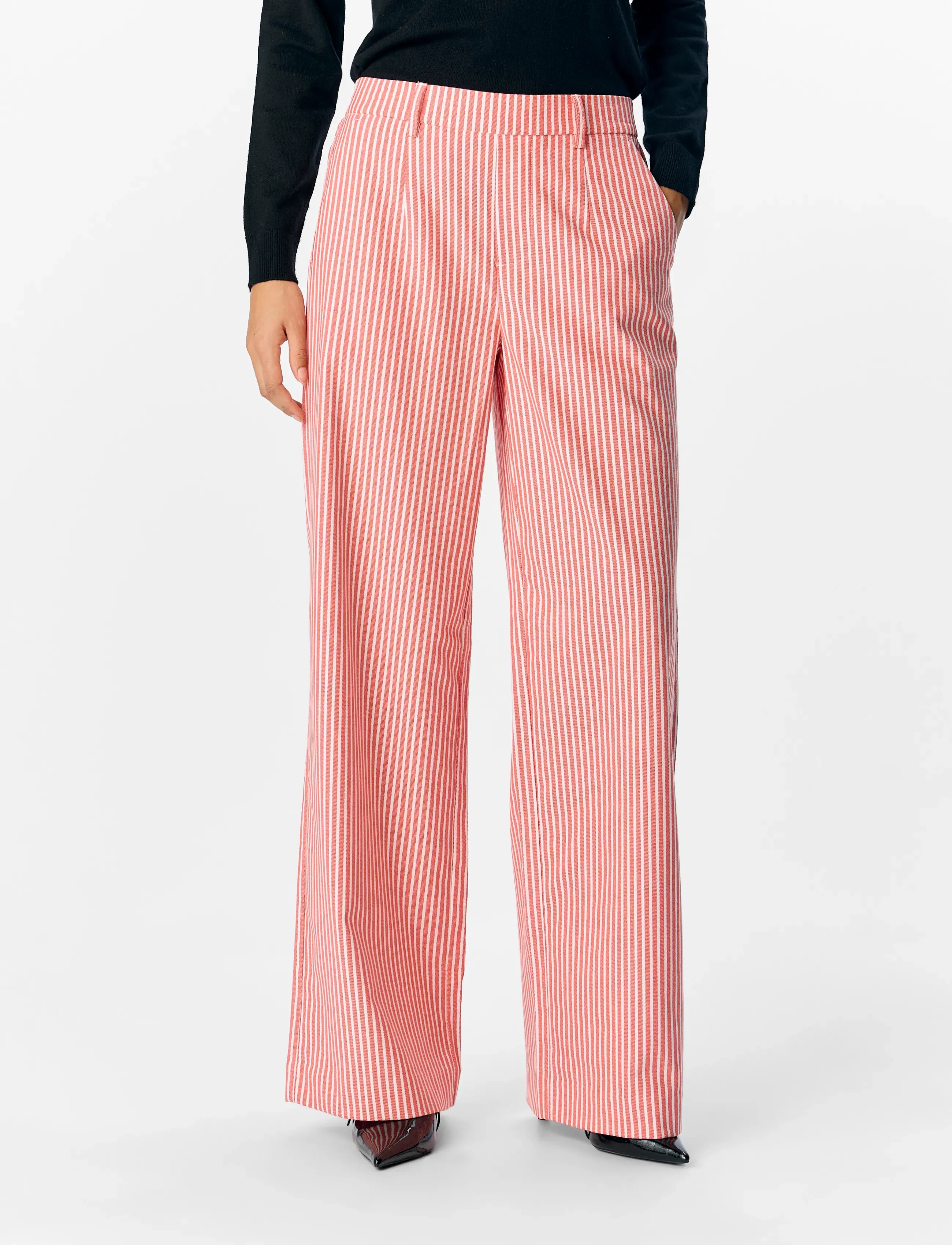 Object Objlisa Wide Pant Aop Noos, 34, Red, Bukser > Brede Ben, Dame