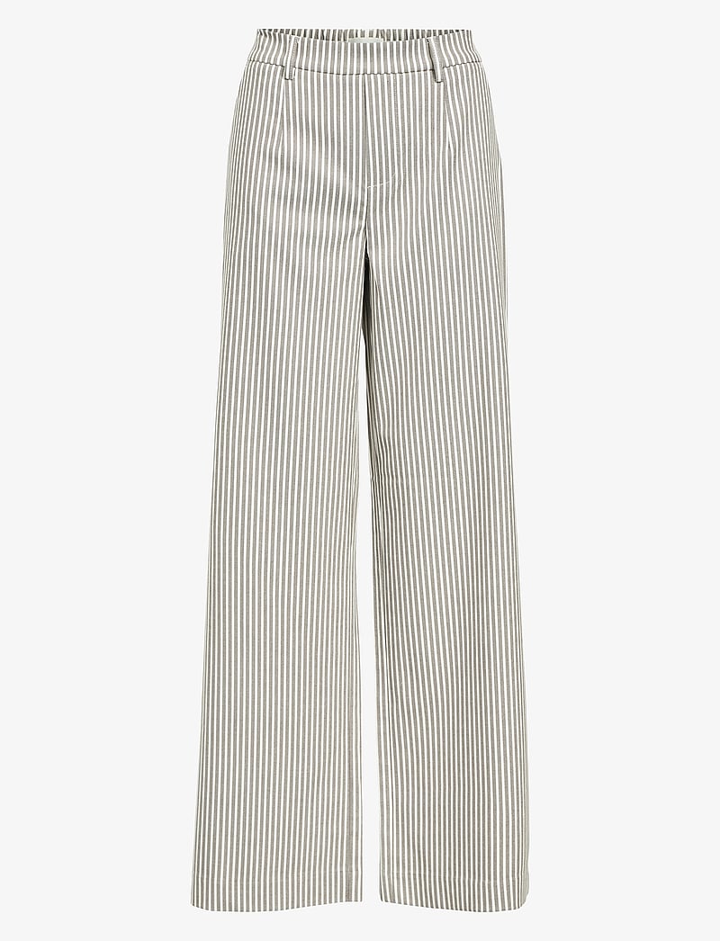 Object - OBJLISA WIDE PANT AOP NOOS - hosen mit weitem bein - cloud dancer - 1