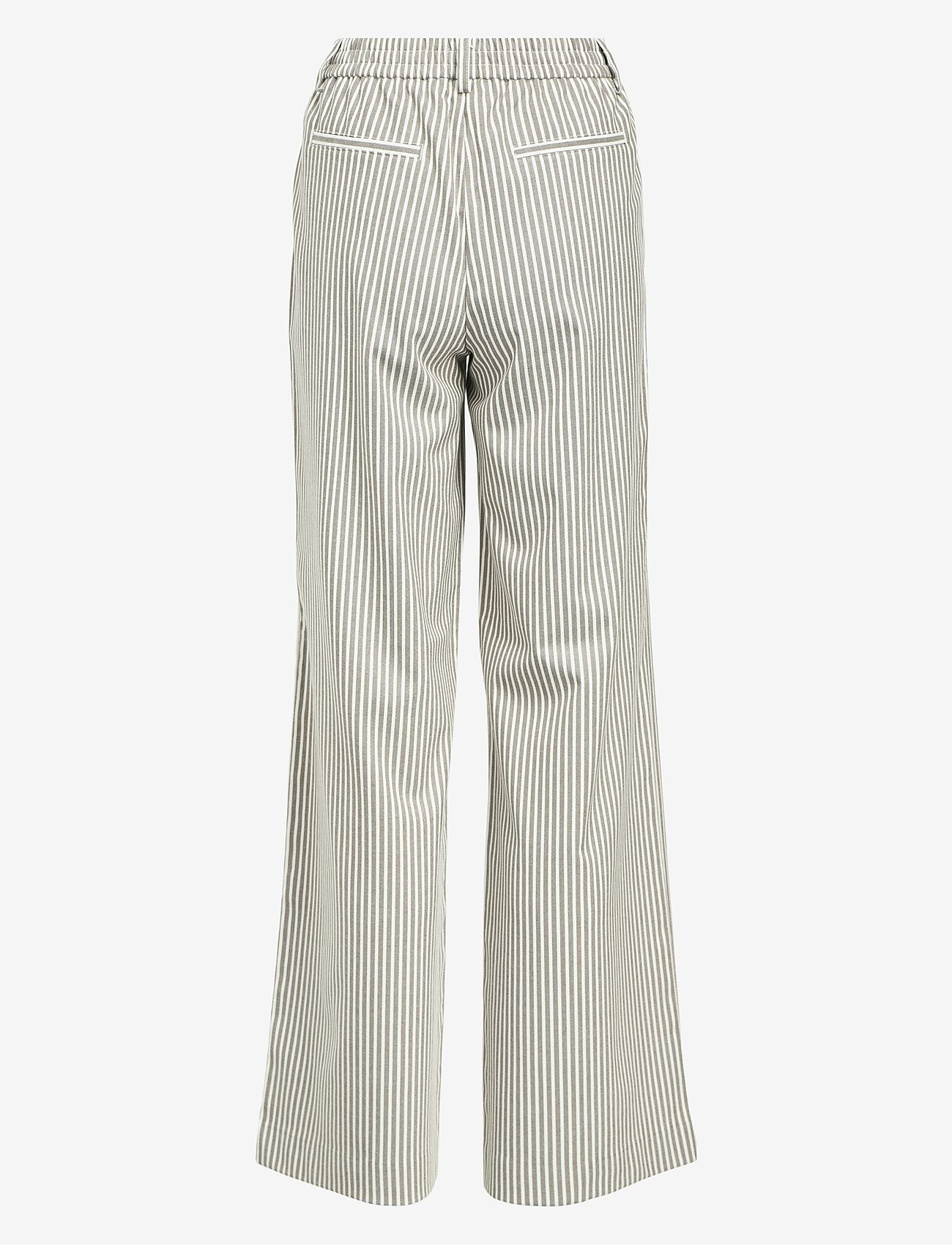 Object - OBJLISA WIDE PANT AOP NOOS - wide leg trousers - cloud dancer - 2