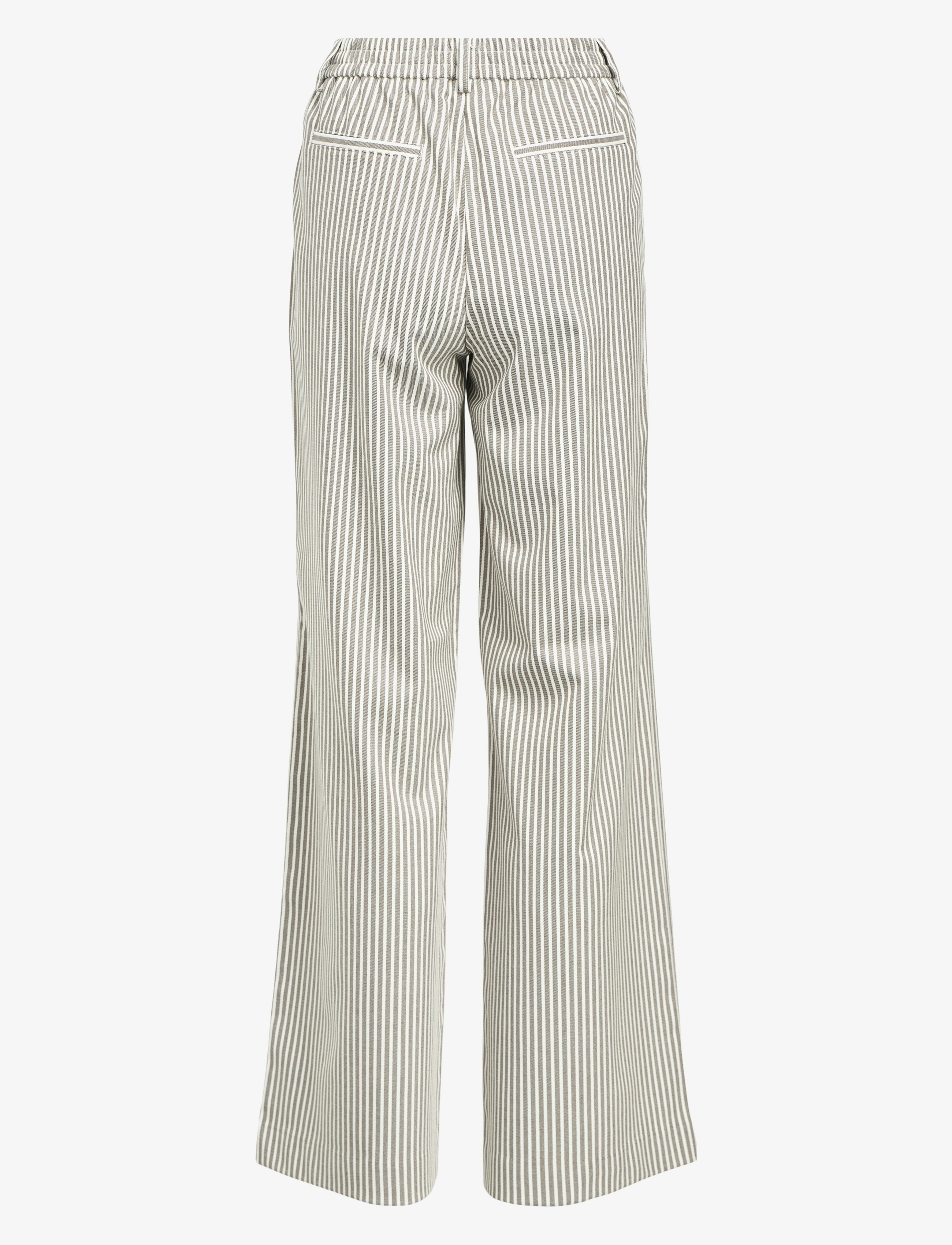 Object - OBJLISA WIDE PANT AOP NOOS - wide leg trousers - cloud dancer - 2