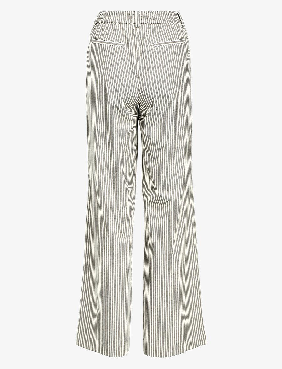 Object - OBJLISA WIDE PANT AOP NOOS - hosen mit weitem bein - cloud dancer - 2