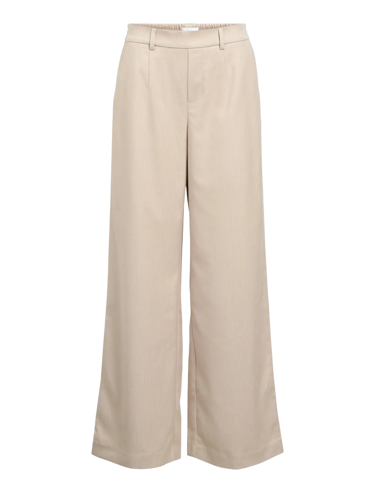 Object OBJLISA WIDE PANT AOP NOOS - Bukser - SANDSHELL / beige