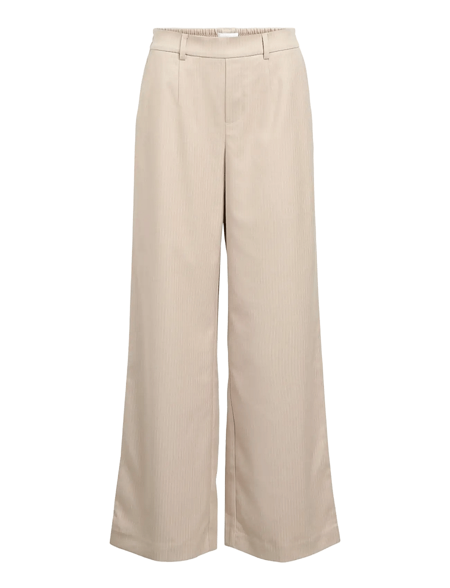 Object - OBJLISA WIDE PANT AOP NOOS - hosen mit weitem bein - sandshell - 1