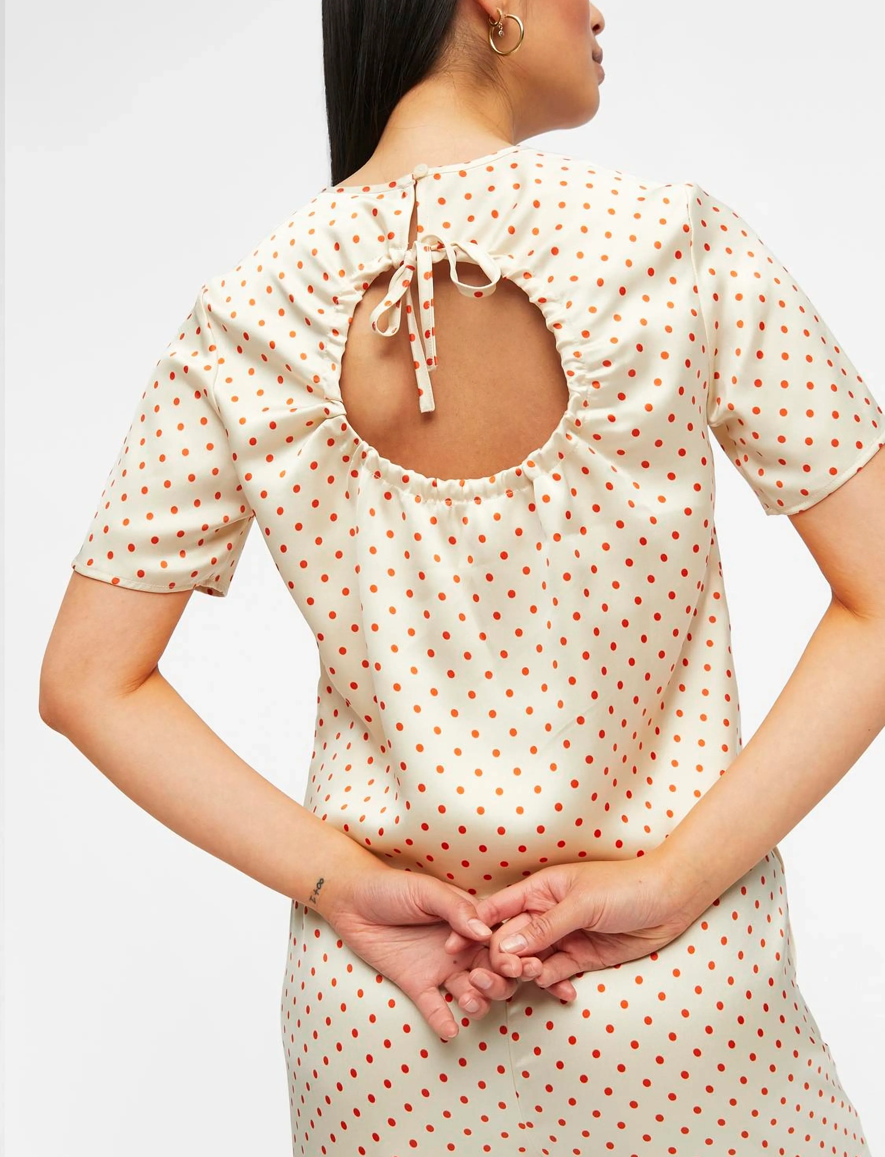 Object - OBJSATEEN DOT CROP SS TOP A SS FAIR 22 - laveste priser - humus - 4