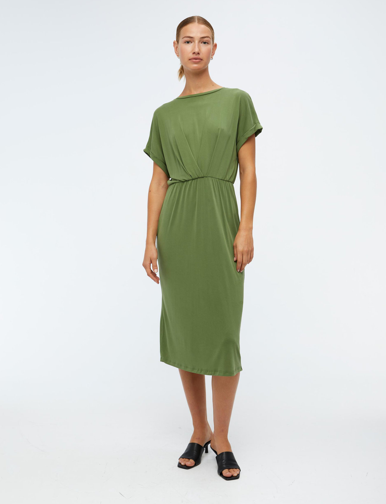 Object - OBJANNIE NEW S/S DRESS NOOS - t-kreklu kleitas - vineyard green - 1