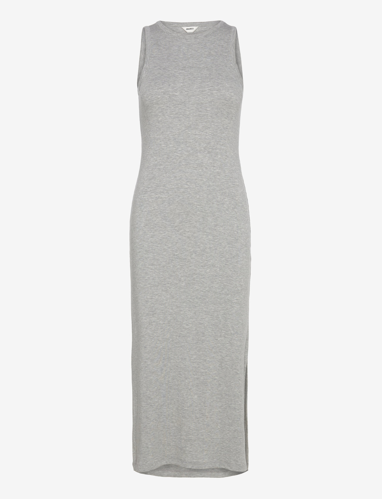 Object - OBJJAMIE S/L LONG DRESS NOOS - laveste priser - light grey melange - 0