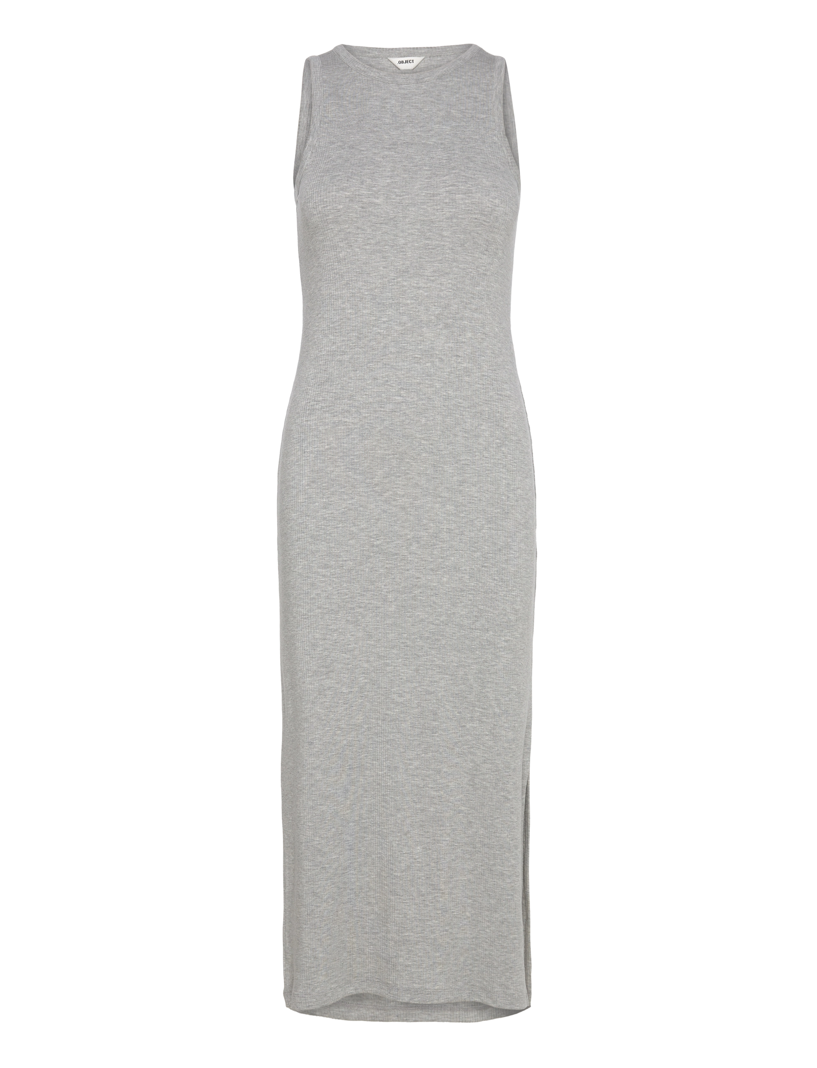 Object OBJJAMIE S/L LONG DRESS NOOS - Kleider - LIGHT GREY MELANGE / grey