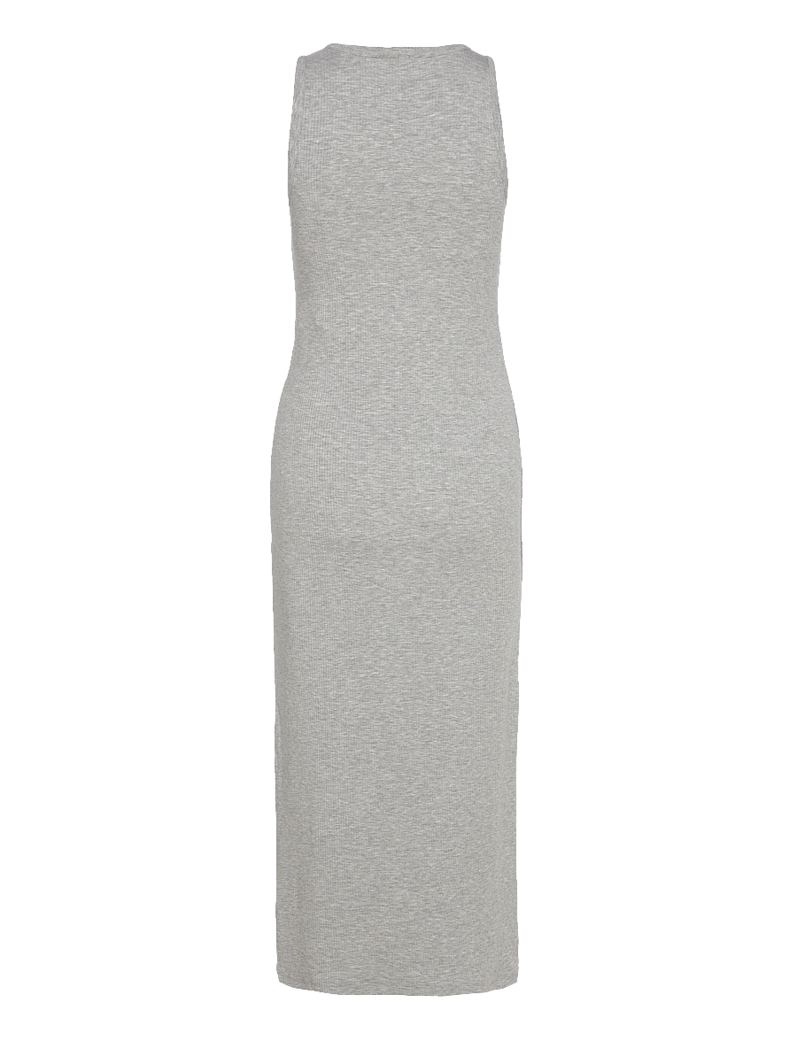 Object - OBJJAMIE S/L LONG DRESS NOOS - midikleider - light grey melange - 3