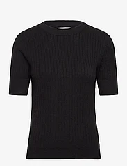 Object - OBJNOELLE S/S KNIT T-SHIRT NOOS - t-shirts - black - 0