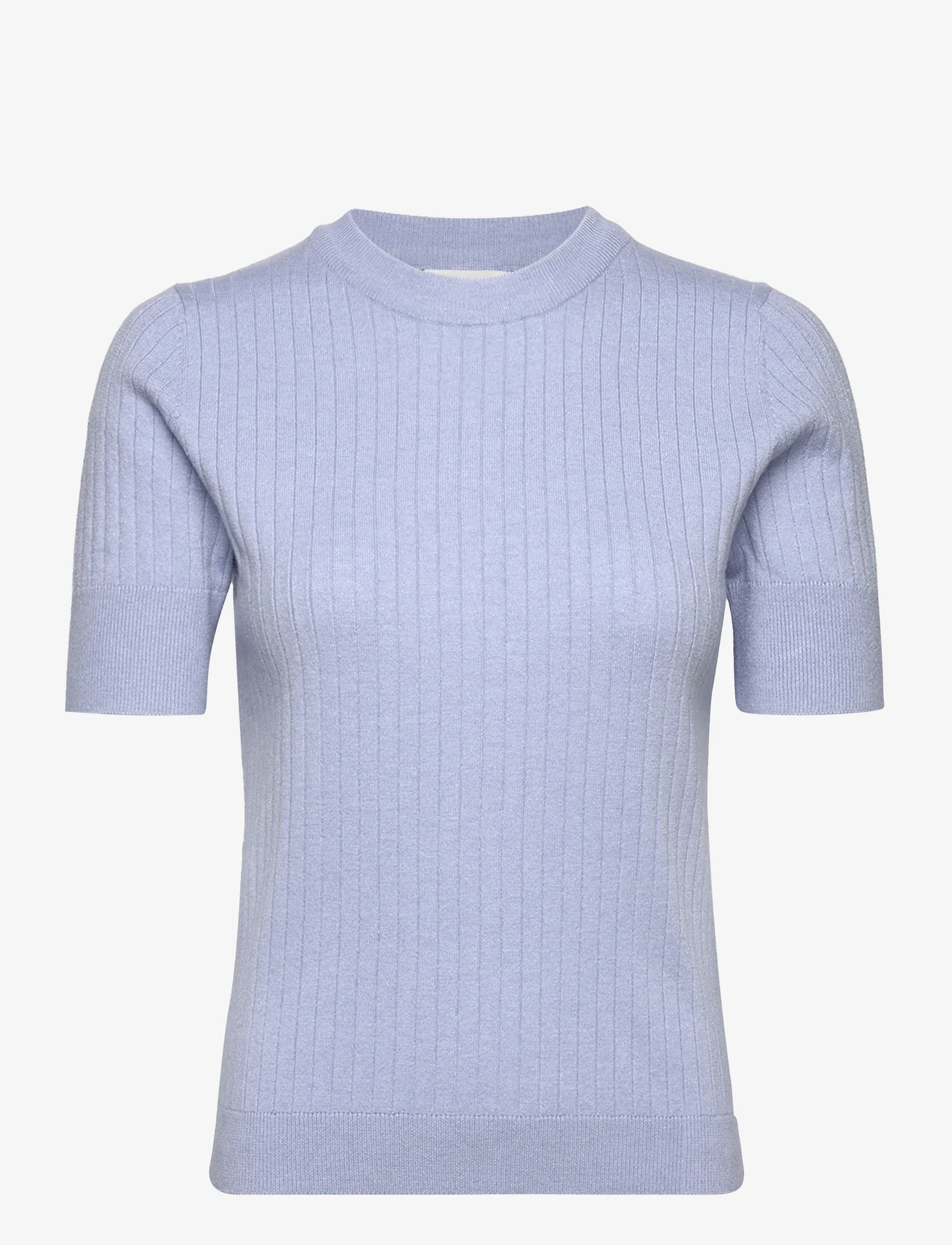 Object - OBJNOELLE S/S KNIT T-SHIRT NOOS - t-shirts - brunnera blue - 0