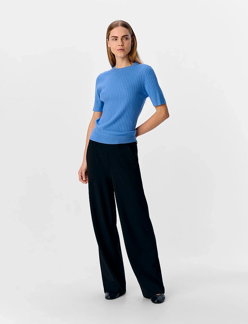 Object - OBJNOELLE S/S KNIT T-SHIRT NOOS - t-särgid - cornflower blue - 3