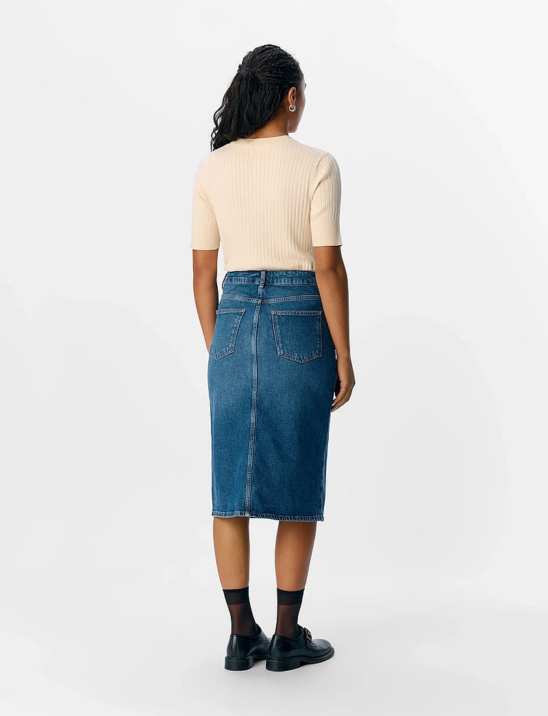 Object - OBJNOELLE S/S KNIT T-SHIRT NOOS - t-särgid - sandshell - 3