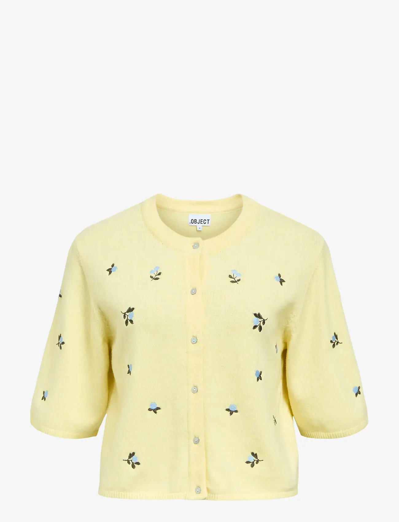 Object - OBJTHESS 3/4 SLEEVE CARDIGAN REP - lemon meringue - 0