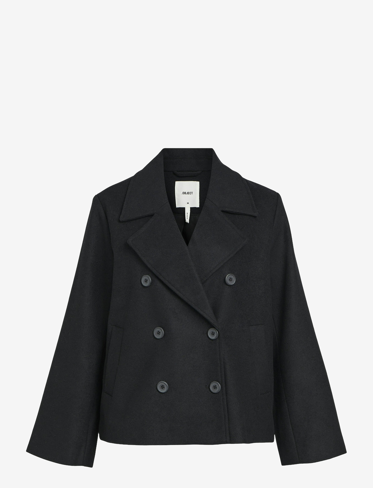 Object - OBJKEILY SHORT JACKET NOOS - wolljacken - black - 1