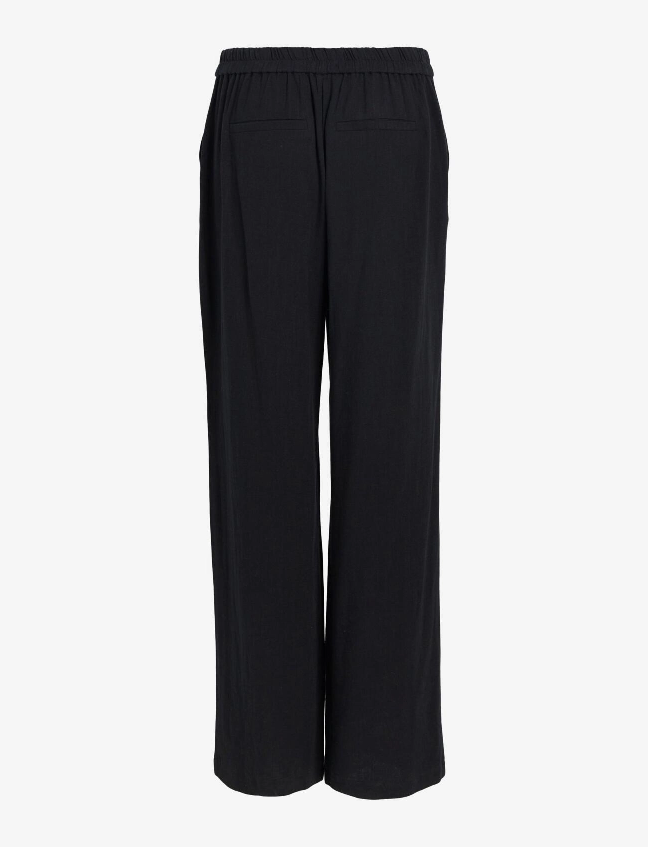 Object - OBJSANNE ALINE WIDE PANT NOOS - hosen mit weitem bein - black - 2