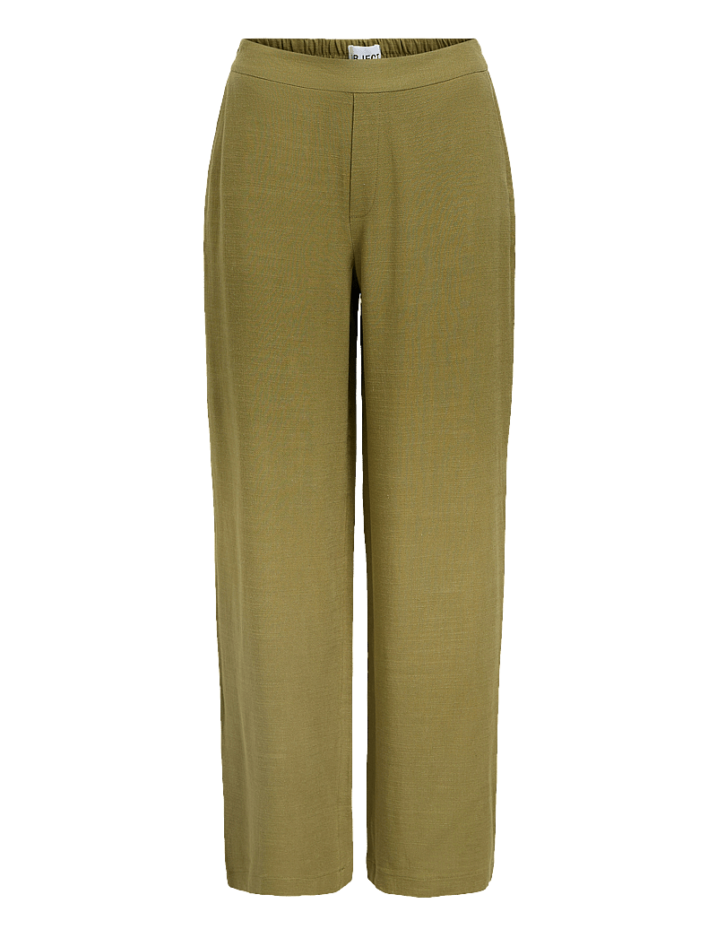 Object - OBJSANNE ALINE WIDE PANT NOOS - bukser med brede ben - capulet olive - 1