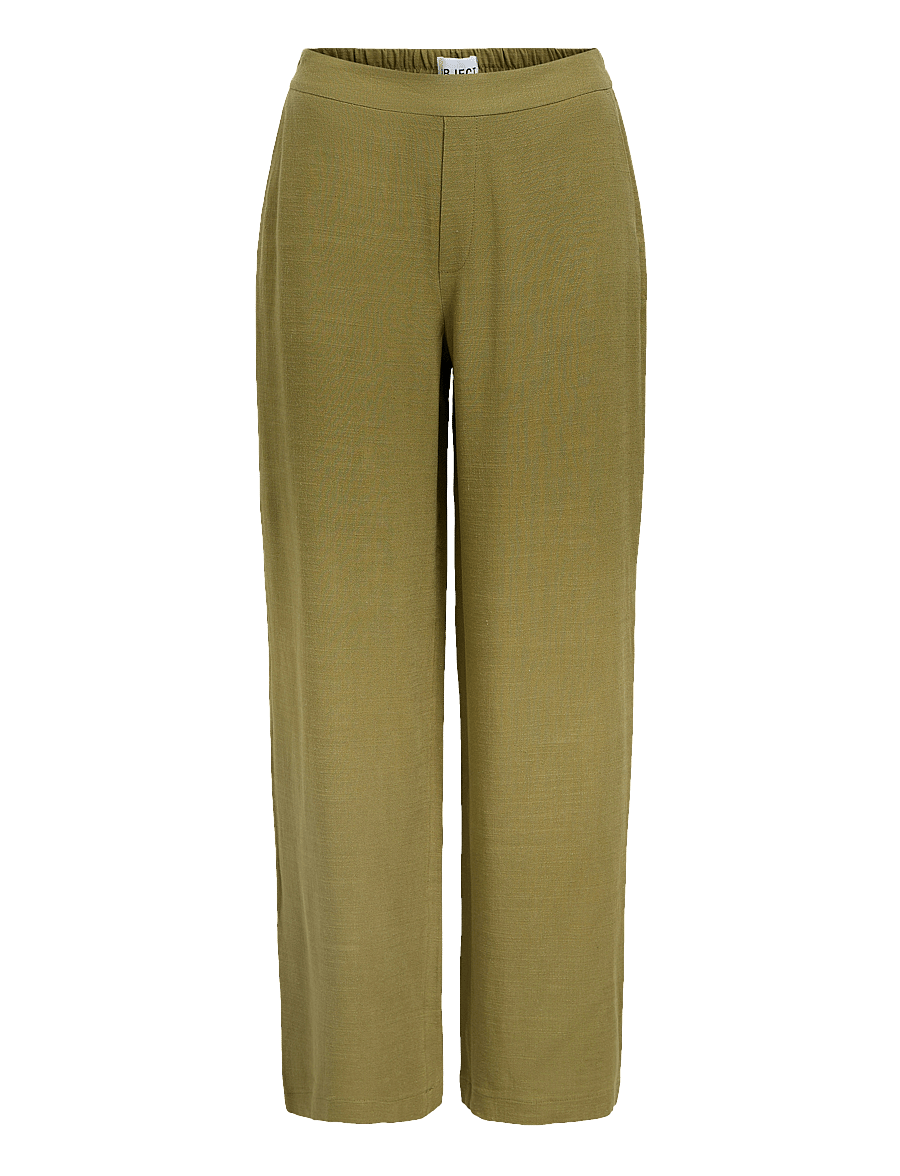 Object - OBJSANNE ALINE WIDE PANT NOOS - hosen mit weitem bein - capulet olive - 1