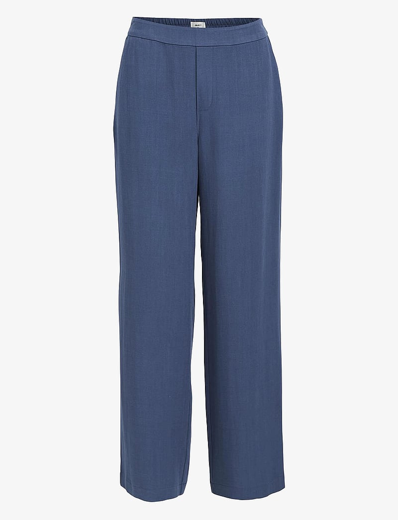 Object - OBJSANNE ALINE WIDE PANT NOOS - hosen mit weitem bein - dark denim - 1