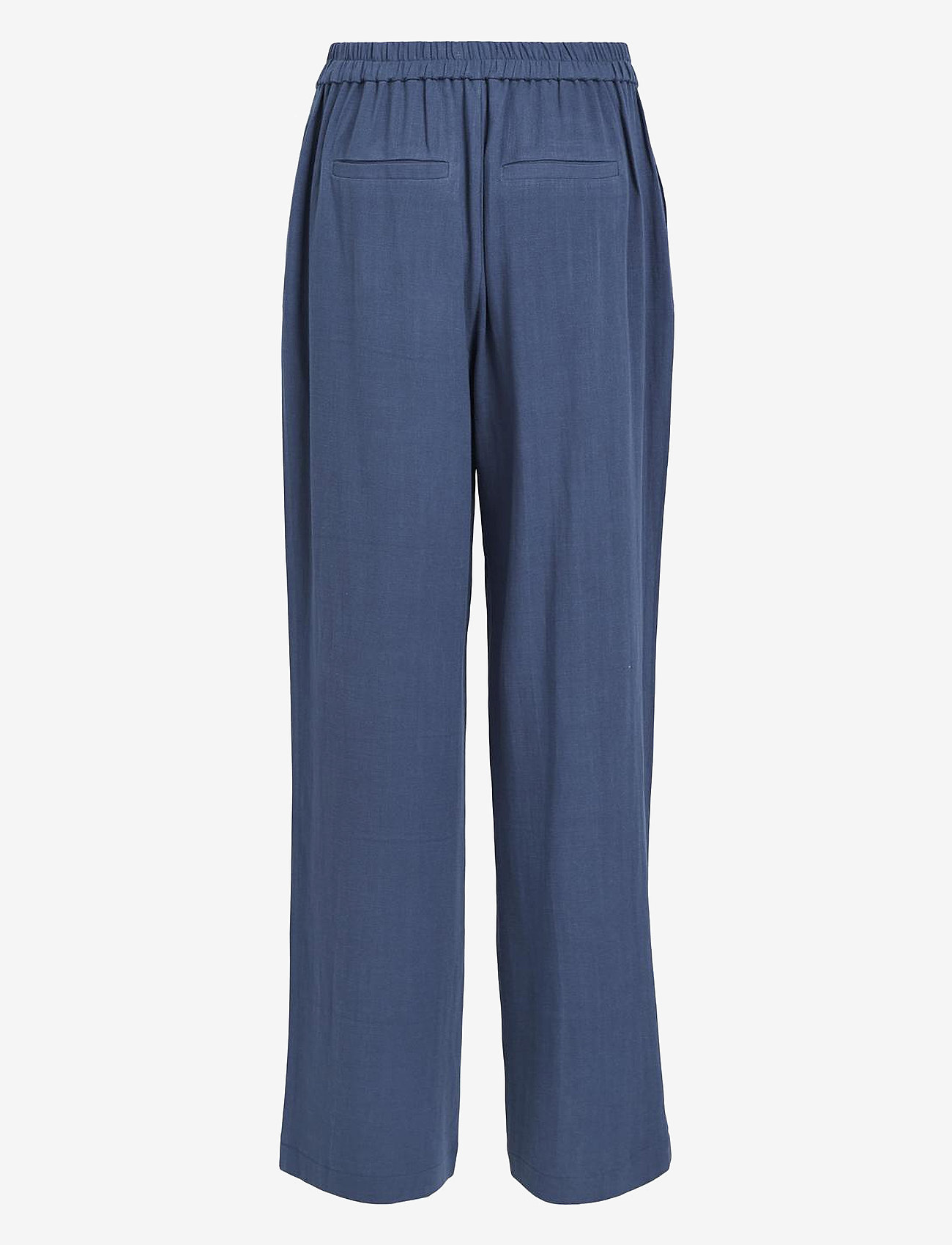 Object - OBJSANNE ALINE WIDE PANT NOOS - hosen mit weitem bein - dark denim - 2