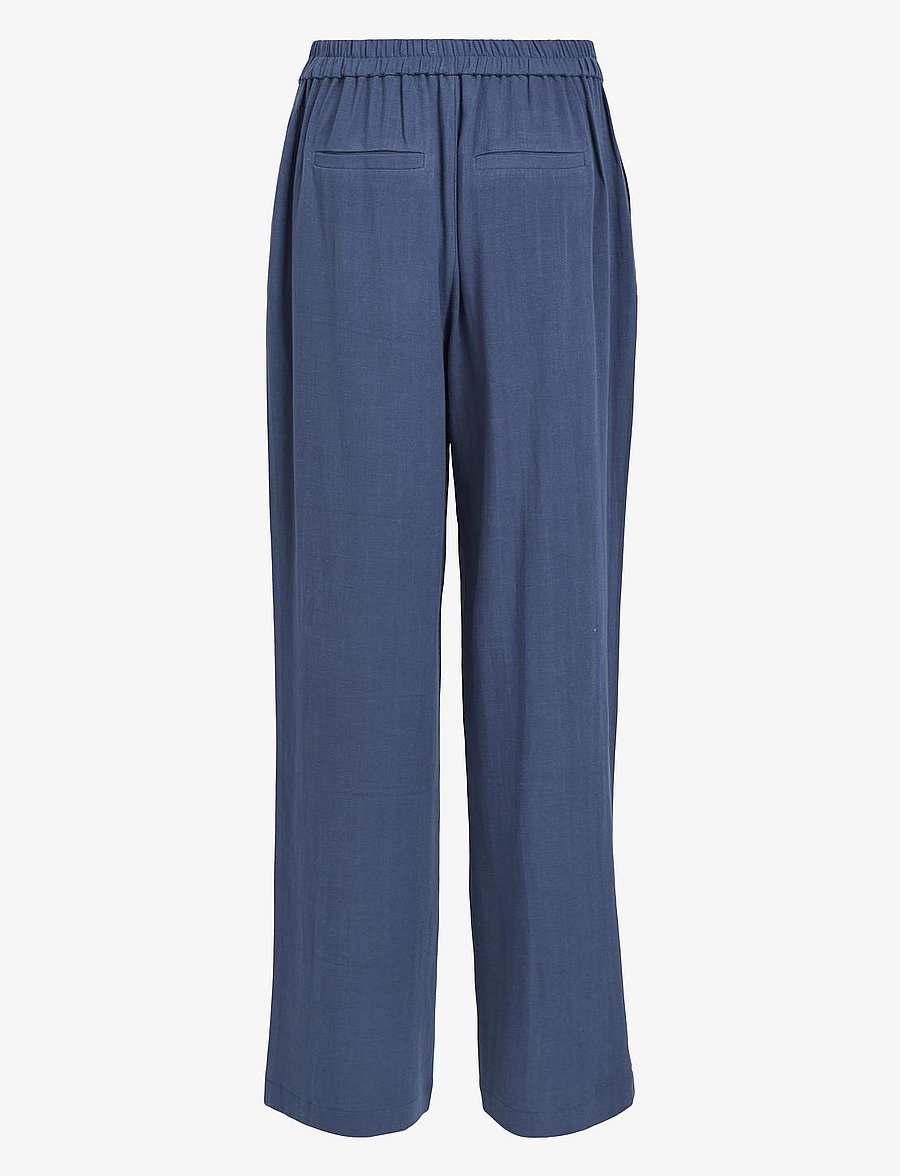 Object - OBJSANNE ALINE WIDE PANT NOOS - hosen mit weitem bein - dark denim - 2