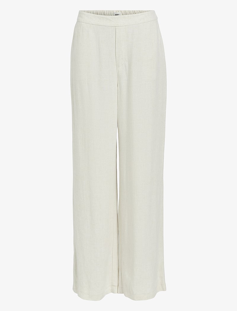 Object - OBJSANNE ALINE WIDE PANT NOOS - pantalons larges - sandshell - 1