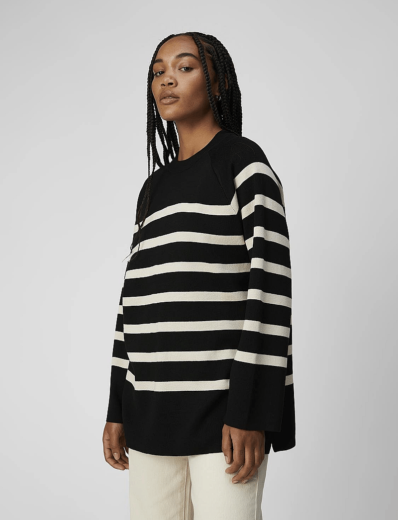 Object - OBJESTER LS KNIT TOP NOOS - sviitrid - black - 0