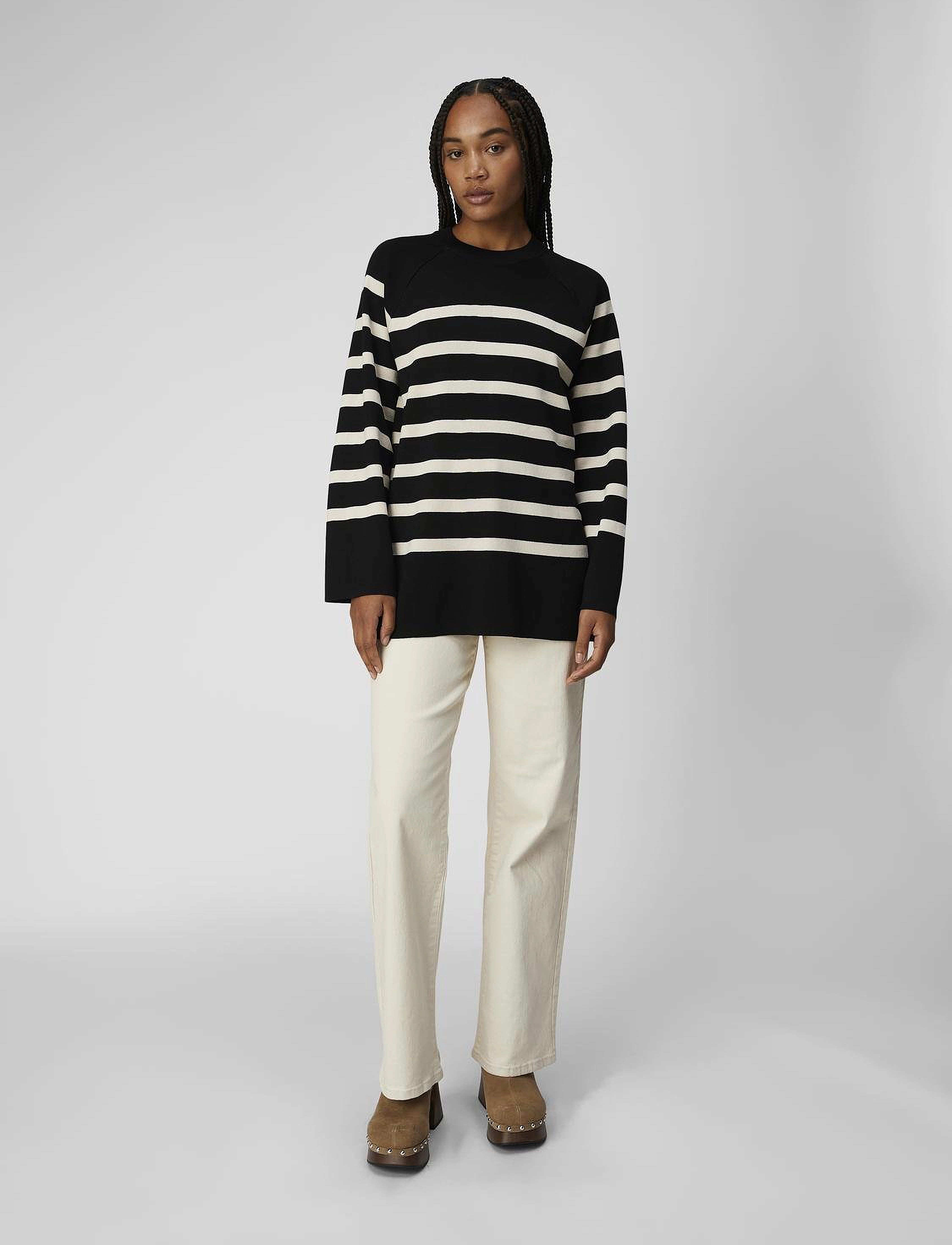 Object - OBJESTER LS KNIT TOP NOOS - strikkegensere - black - 5