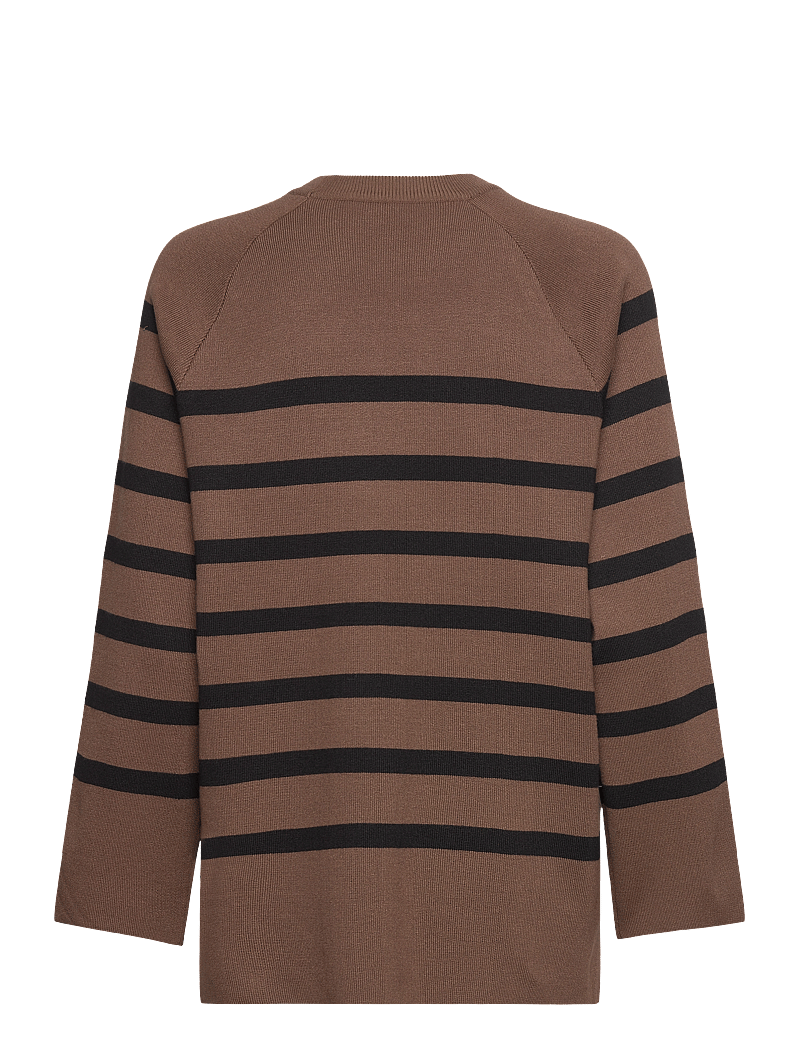 Object - OBJESTER LS KNIT TOP NOOS - swetry - dark earth - 2