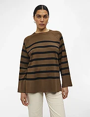 Object - OBJESTER LS KNIT TOP NOOS - pullover - dark earth - 4