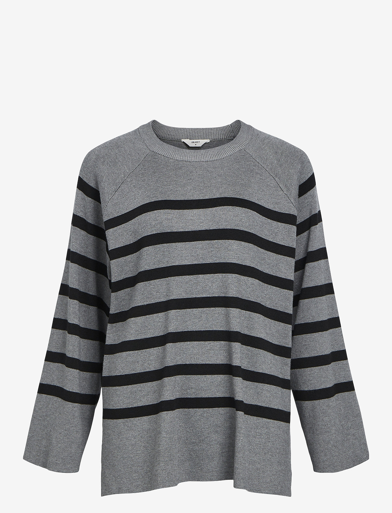 Object - OBJESTER LS KNIT TOP NOOS - herbstliche kleidung - medium grey melange - 0