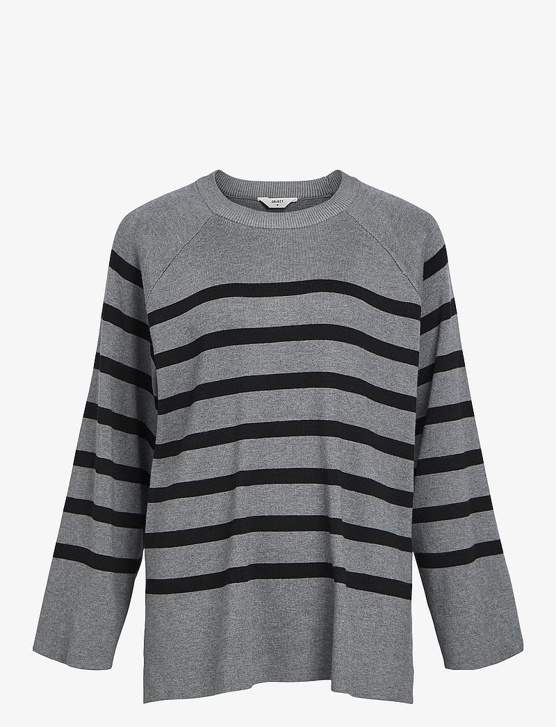 Object - OBJESTER LS KNIT TOP NOOS - pullover - medium grey melange - 1
