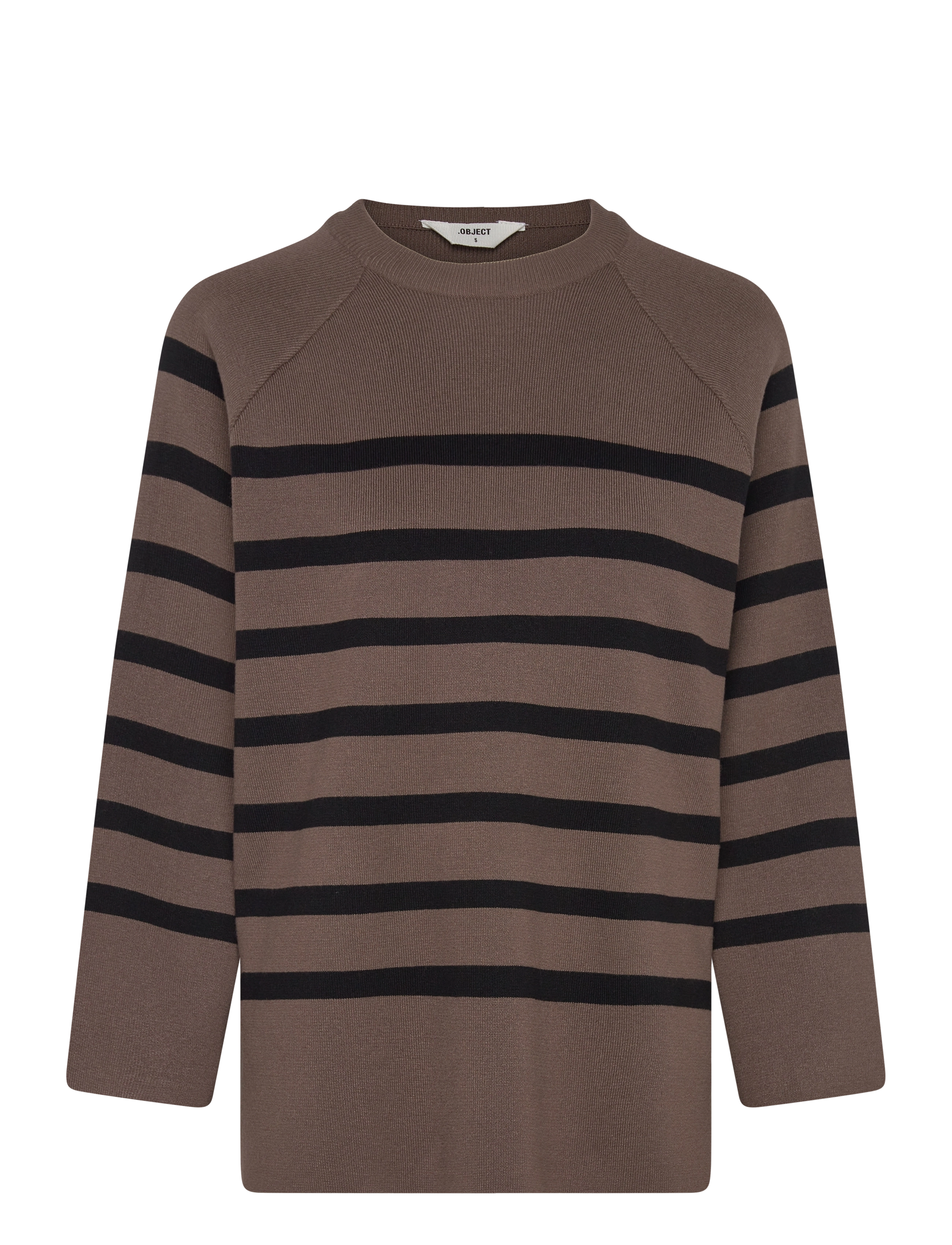 OBJECT Objester Ls Knit Oberteil Noos Braun - XS - Damen