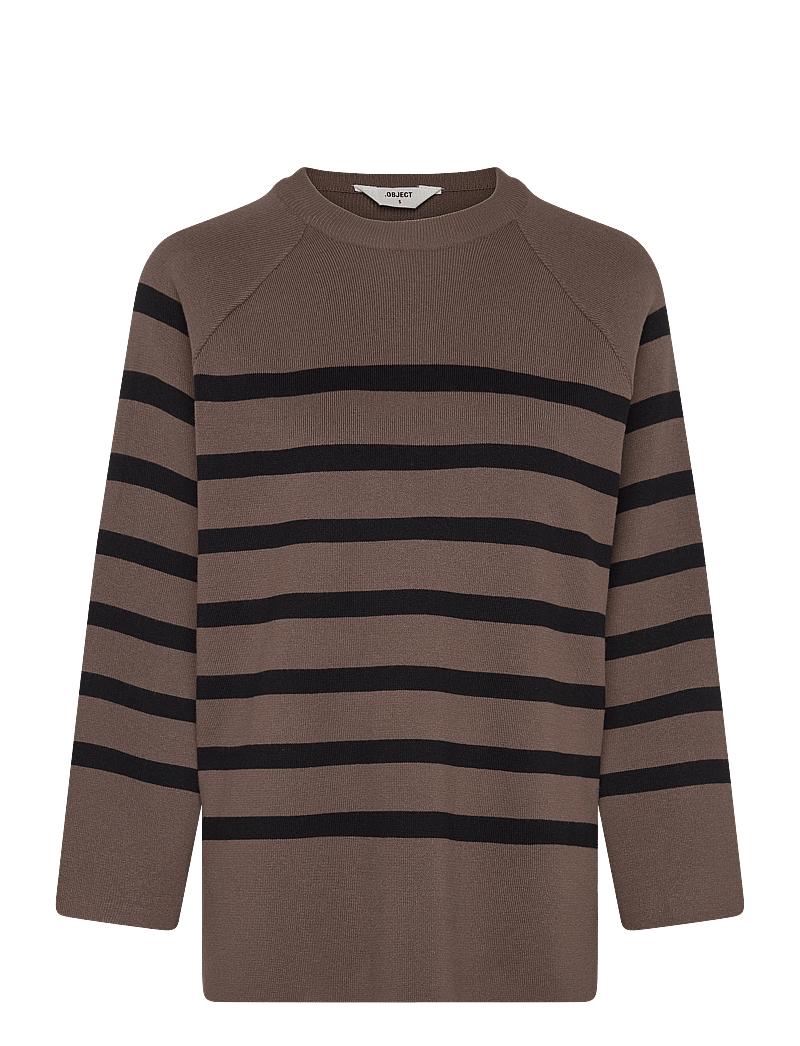 Object - OBJESTER LS KNIT TOP NOOS - pullover - morel - 1