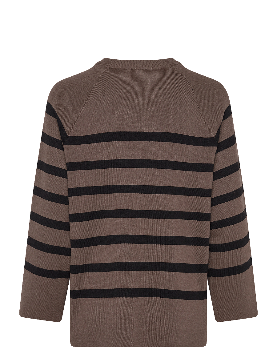 Object - OBJESTER LS KNIT TOP NOOS - stickade tröjor - morel - 2