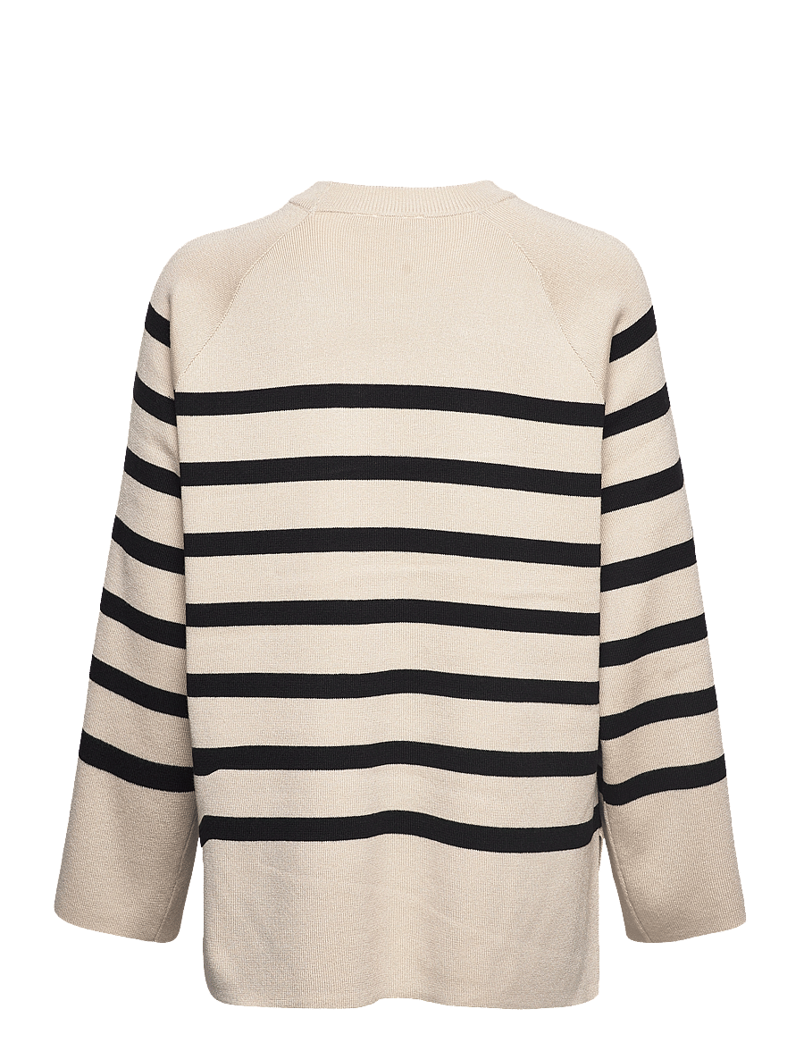 Object - OBJESTER LS KNIT TOP NOOS - stickade tröjor - sandshell - 2