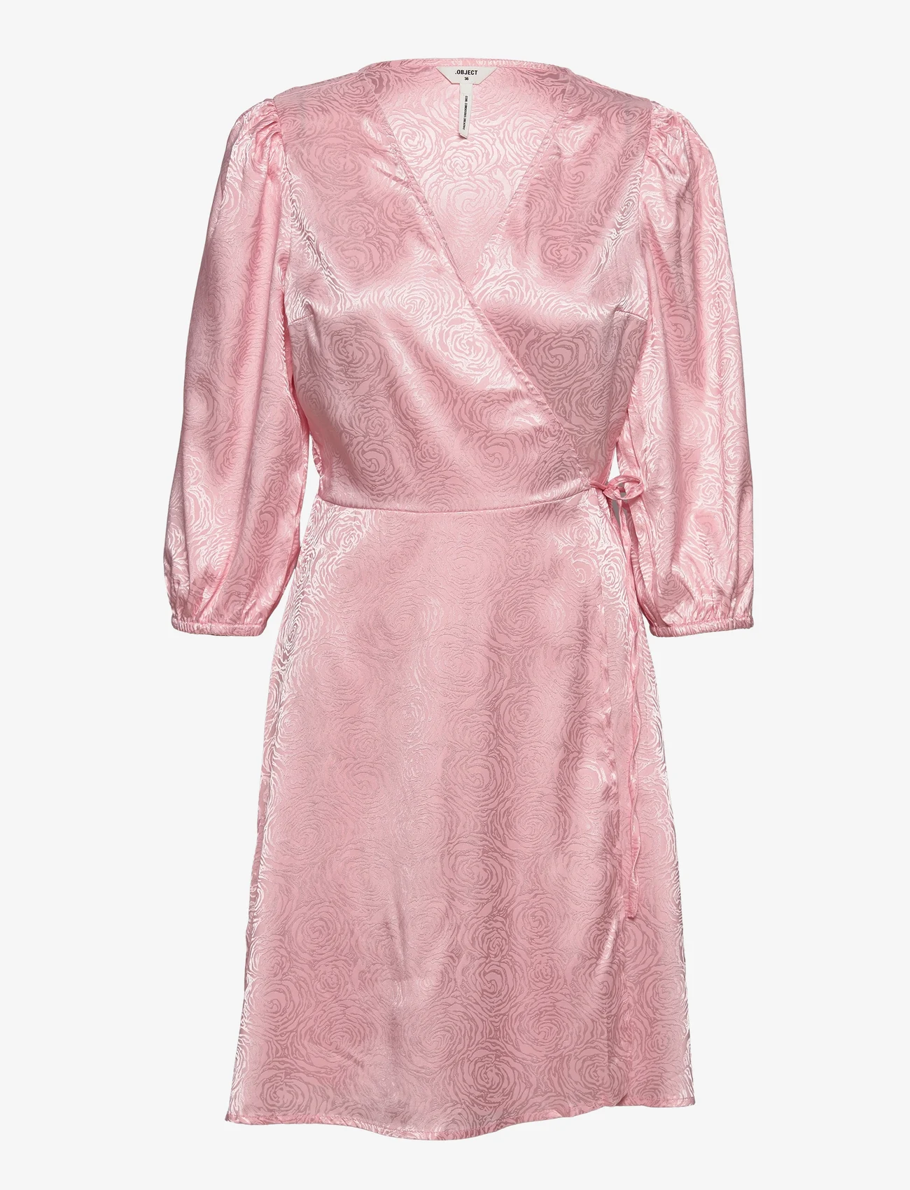 Object - OBJAILEEN 3/4 SLEEV DRESS A SS FAIR 22 C - sukienki kopertowe - powder pink - 0