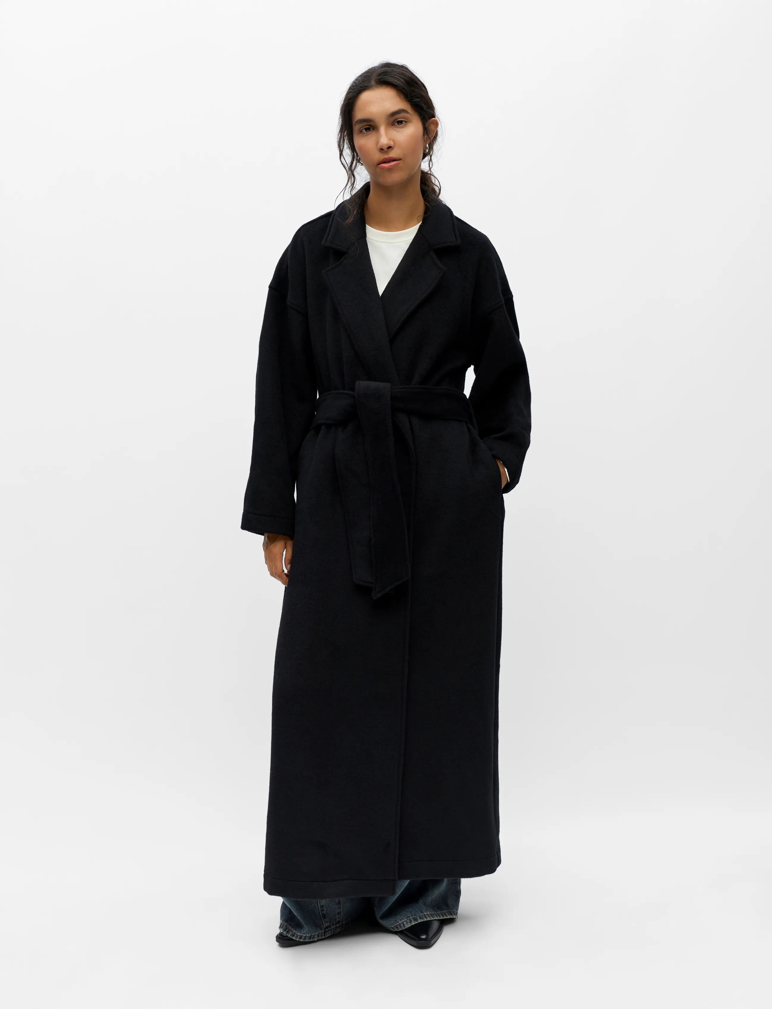 Object Objclara Oversize Coat A Rep, 34, Coats, Schwarz - Winter Frauen