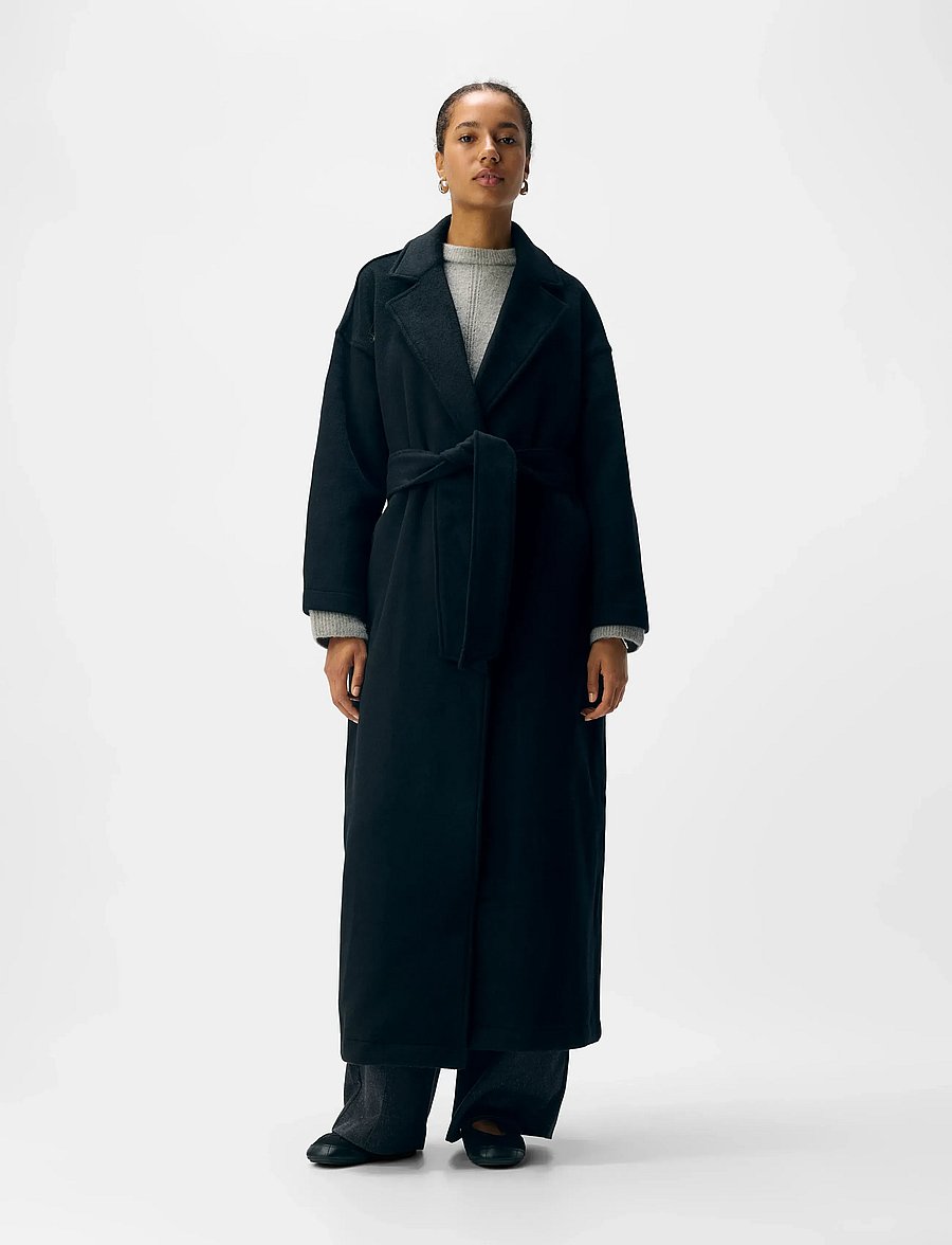 Object - OBJCLARA OVERSIZE COAT A REP - mäntel - black - 0