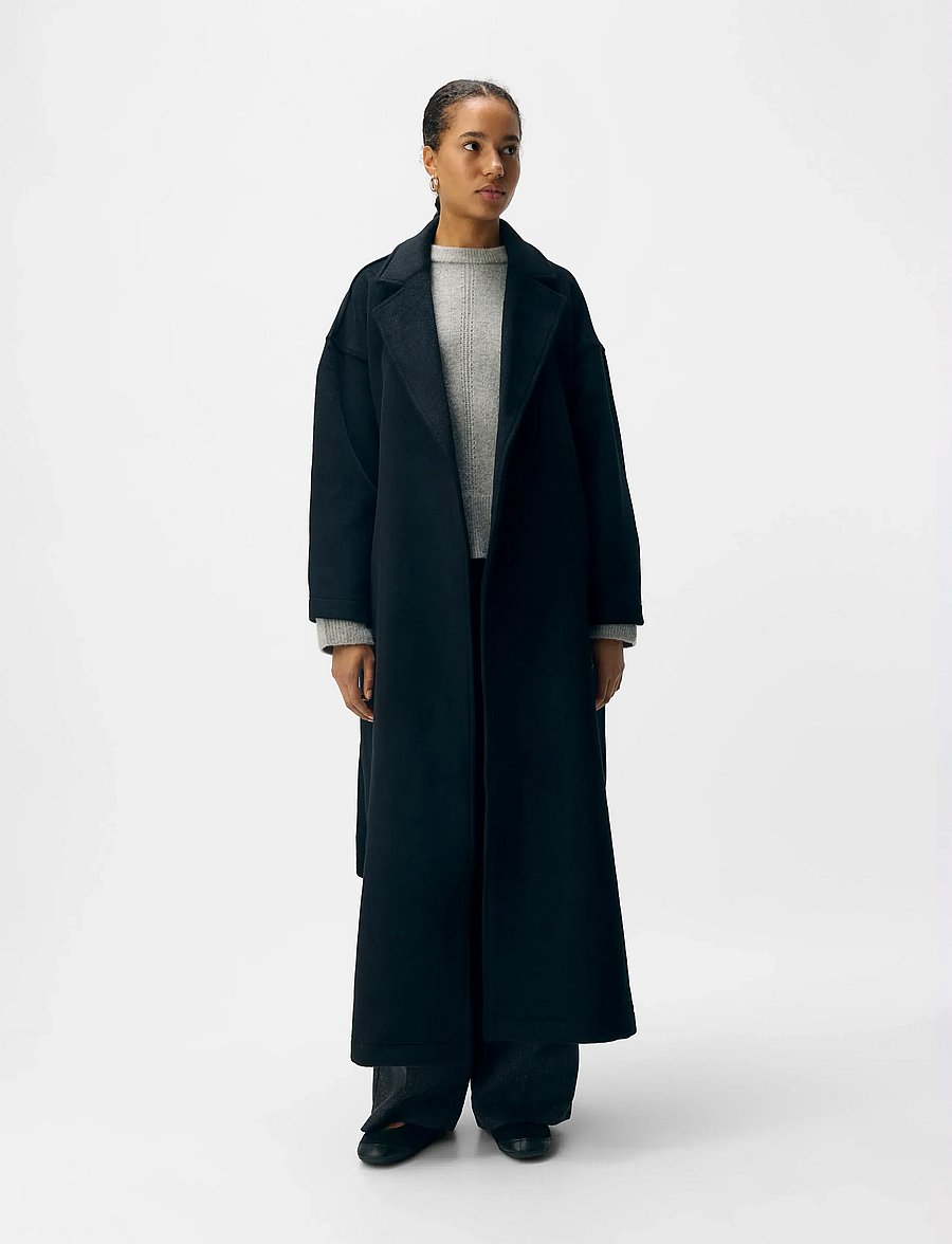 Object - OBJCLARA OVERSIZE COAT A REP - mäntel - black - 4