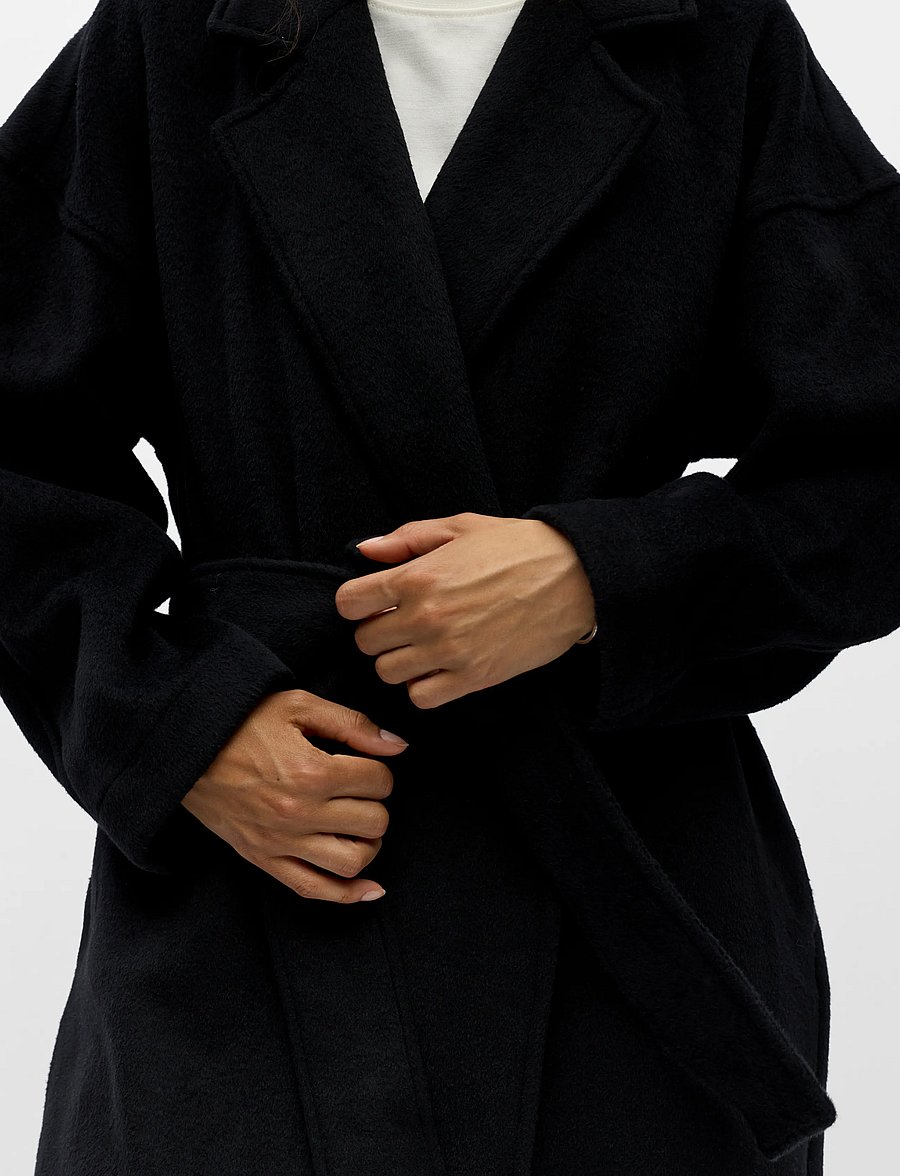 Object - OBJCLARA OVERSIZE COAT A REP - mäntel - black - 5