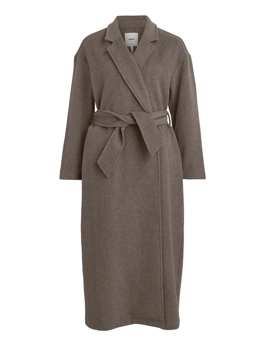Object - OBJCLARA OVERSIZE COAT A REP - mäntel - morel - 0