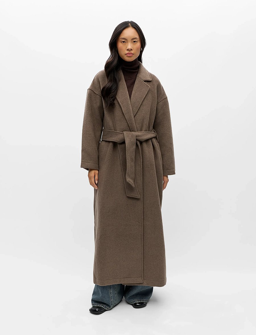 Object - OBJCLARA OVERSIZE COAT A REP - mantlid - morel - 3